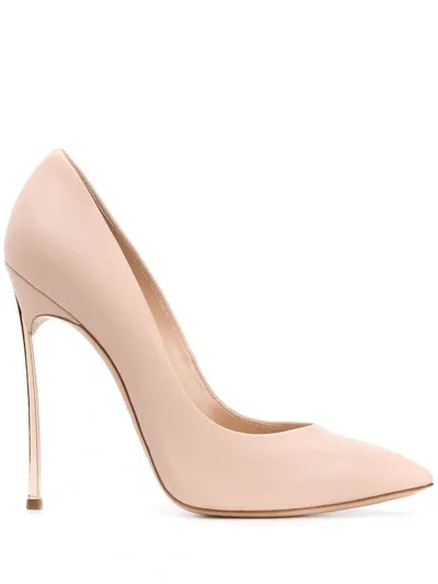 Casadei 130mm Pointed Stiletto Heels In Neutrals