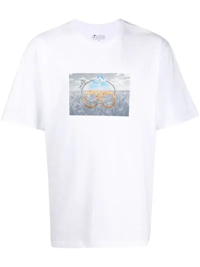 Moose Knuckles Photographic Print T-shirt In White