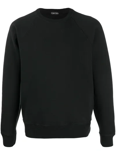 Tom Ford Crew-neck Long-sleeve Sweatshirt In Black