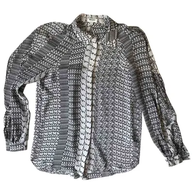 Pre-owned Kenzo Silk Blouse In Grey