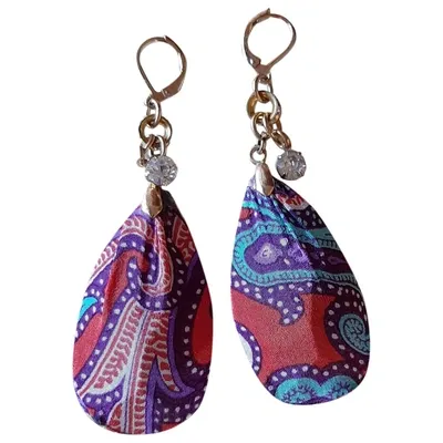 Pre-owned Etro Cloth Earrings In Multicolour