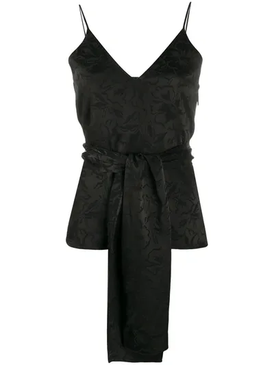 Msgm Tie Waist Camisole In Black