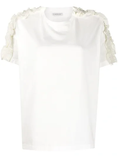 Moncler Oversize Ruffle T-shirt In White