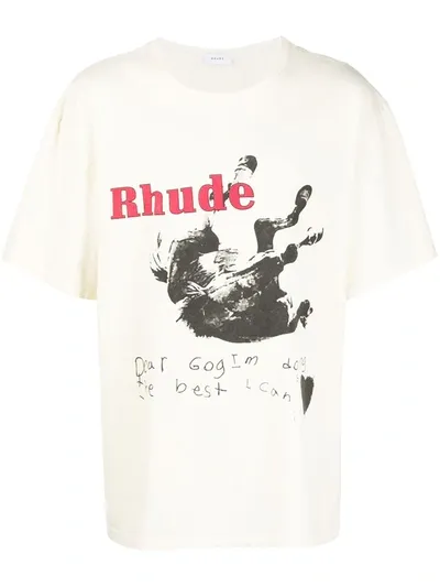 Rhude Off-white Falling Horse T-shirt