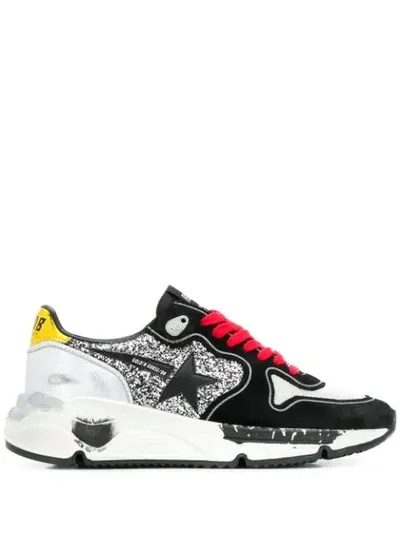 Golden Goose Running Sole Mixed-media Sneakers In Multi