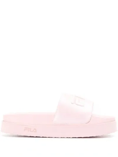 Fila Morro Bay Platform Slide Sandals In Pink