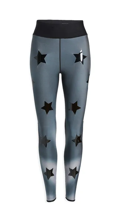 Ultracor Hypercolor Ultra High Leggings In Grey Print Patent Nero