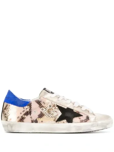 Golden Goose Superstar Low-top Embossed Sneakers In Nat/blk