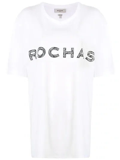 Rochas Logo T-shirt In White