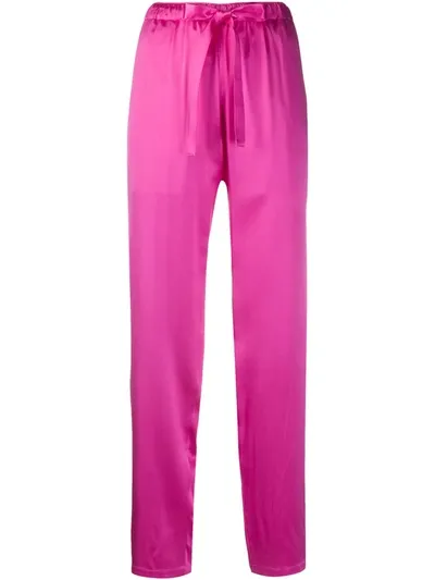 Undercover Drawstring-waist Silk Trousers In Pink