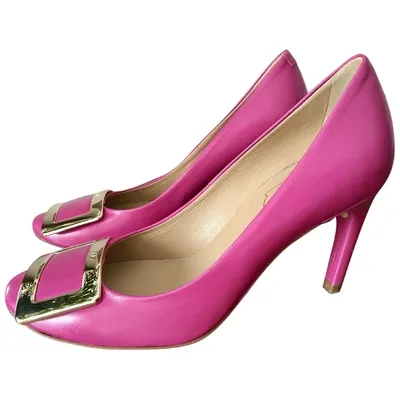 Pre-owned Roger Vivier Belle De Nuit Leather Heels In Pink