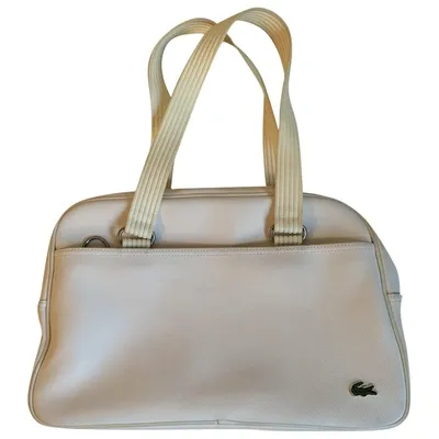 Pre-owned Lacoste Cloth Handbag In White