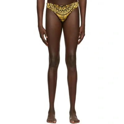 Versace Baroque Print Nylon Swim Briefs