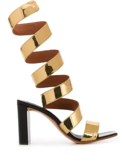 Y/project Metallic Open-toe Sandals In Gold