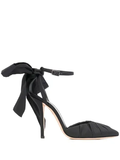 Philosophy Di Lorenzo Serafini Pointed Silk Pumps In Black