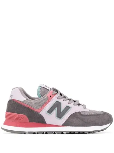 New Balance 574 Sneakers In Grey Suede And Fabric