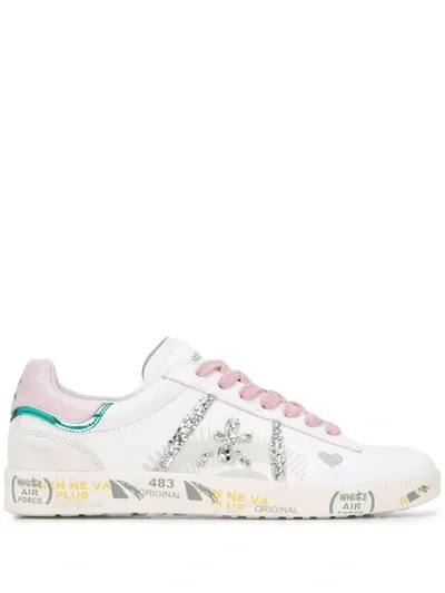 Premiata White Leather Sneakers