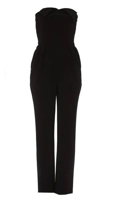 Moschino Sweetheart Neckline Jumpsuit In Black