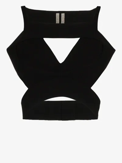 Rick Owens Cutout Bra Top In Black