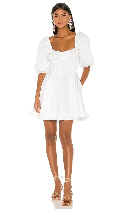 For Love & Lemons Jackson Mini Dress In White