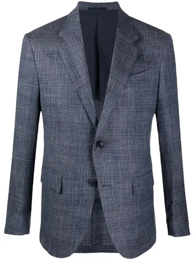 Ermenegildo Zegna Natural Weave Blazer In Blue