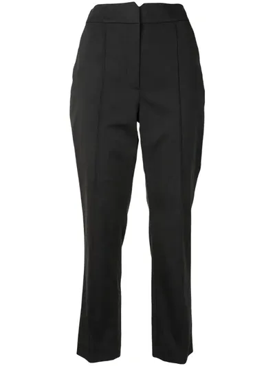 Rebecca Taylor Ottoman Notch Pants In Black