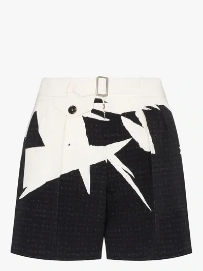 Maison Margiela Graphic Printed Tailored Shorts In Neutrals