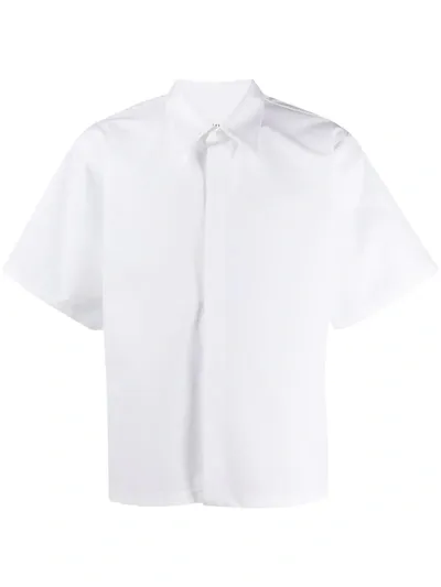 Maison Margiela Short-sleeved Button-up Shirt In White