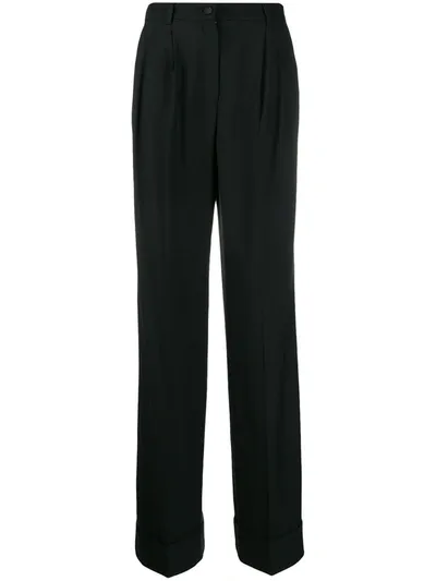 Dolce & Gabbana High-waisted Flared Trousers In Combined_colour