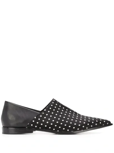 Haider Ackermann Polka Dot Babouche Loafers In Black