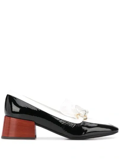 Loewe Bow-detail Patent Pumps In White