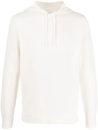 C.p. Company Plain Embroidered Logo Hoodie In Neutrals