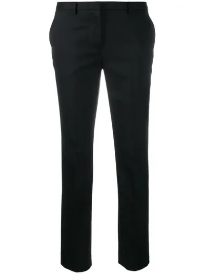 Lardini Slim-fit Cropped Trousers In Black