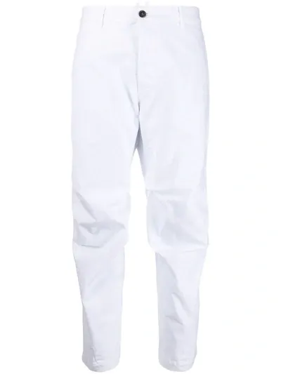 Dsquared2 Tapered Cropped Trousers In White