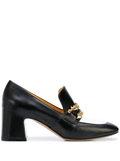 Madison.maison Perla Block Heel Loafers In Black