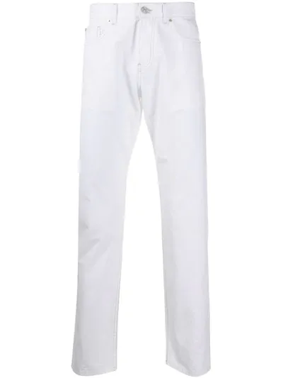 Versace Mid-rise Slim-fit Jeans In White