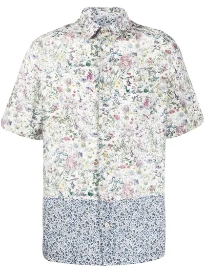 Paul Smith Hemd Mit Blumen-print In White