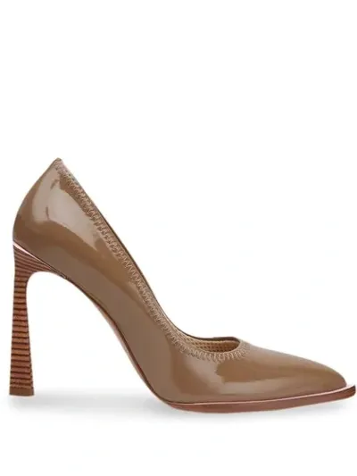 Fendi Pointed-toe Décolleté Pumps In Brown