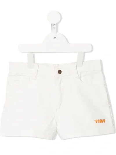 Tiny Cottons Kids' Logo-embroidered Shorts In White