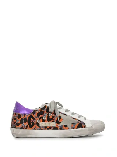 Golden Goose Super-star Low-top Sneakers In Jaquard Leopard