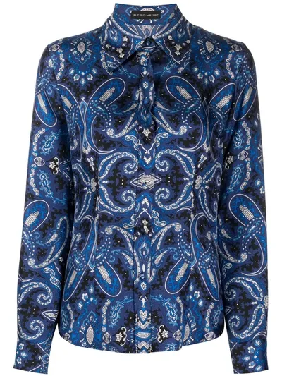 Etro Paisley Print Shirt In Blue