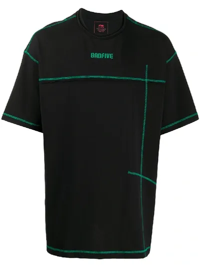 Li-ning Logo Print T-shirt In Black