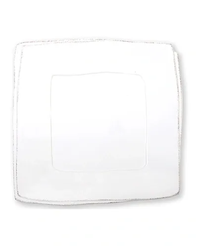 Vietri Lastra Square Platter, White