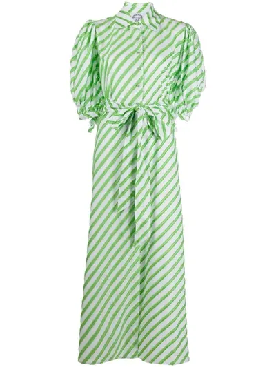 Evi Grintela Casablanca Shirt Dress In Green