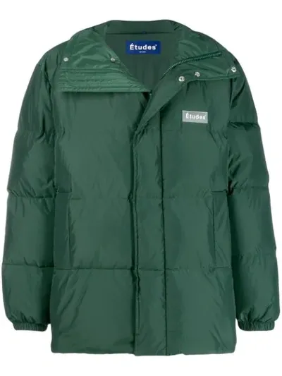 Etudes Studio Kurzer Daunenmantel In Green