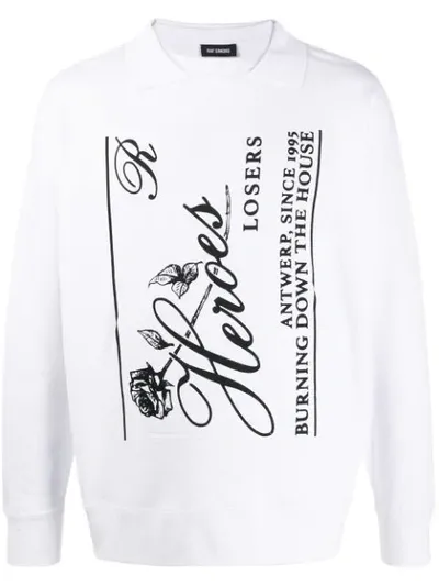 Raf Simons Graphic Jumper In White