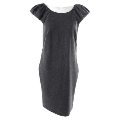 Pre-owned Dolce & Gabbana Wool Mid-length Dress In Grey