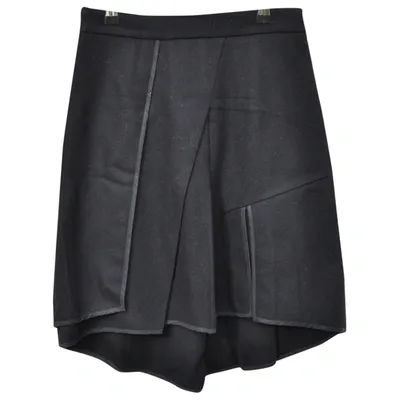 Pre-owned Comptoir Des Cotonniers Wool Mid-length Skirt In Black