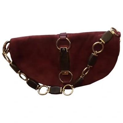 Pre-owned Sergio Rossi Handbag In Burgundy