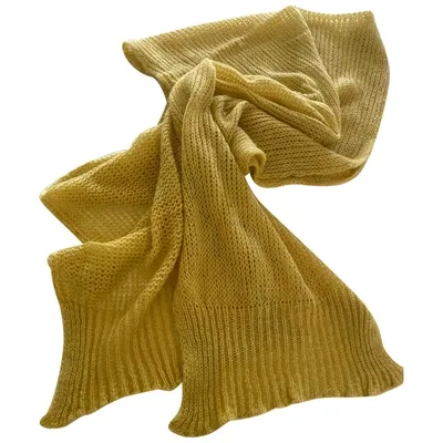 Pre-owned Liviana Conti Wool Scarf In Gold